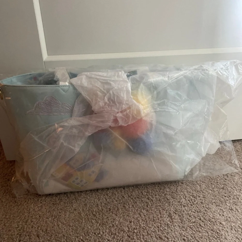 Loungefly Disney Pixar Up Blue and Multicolor Tote Bag - Picture 2 of 3